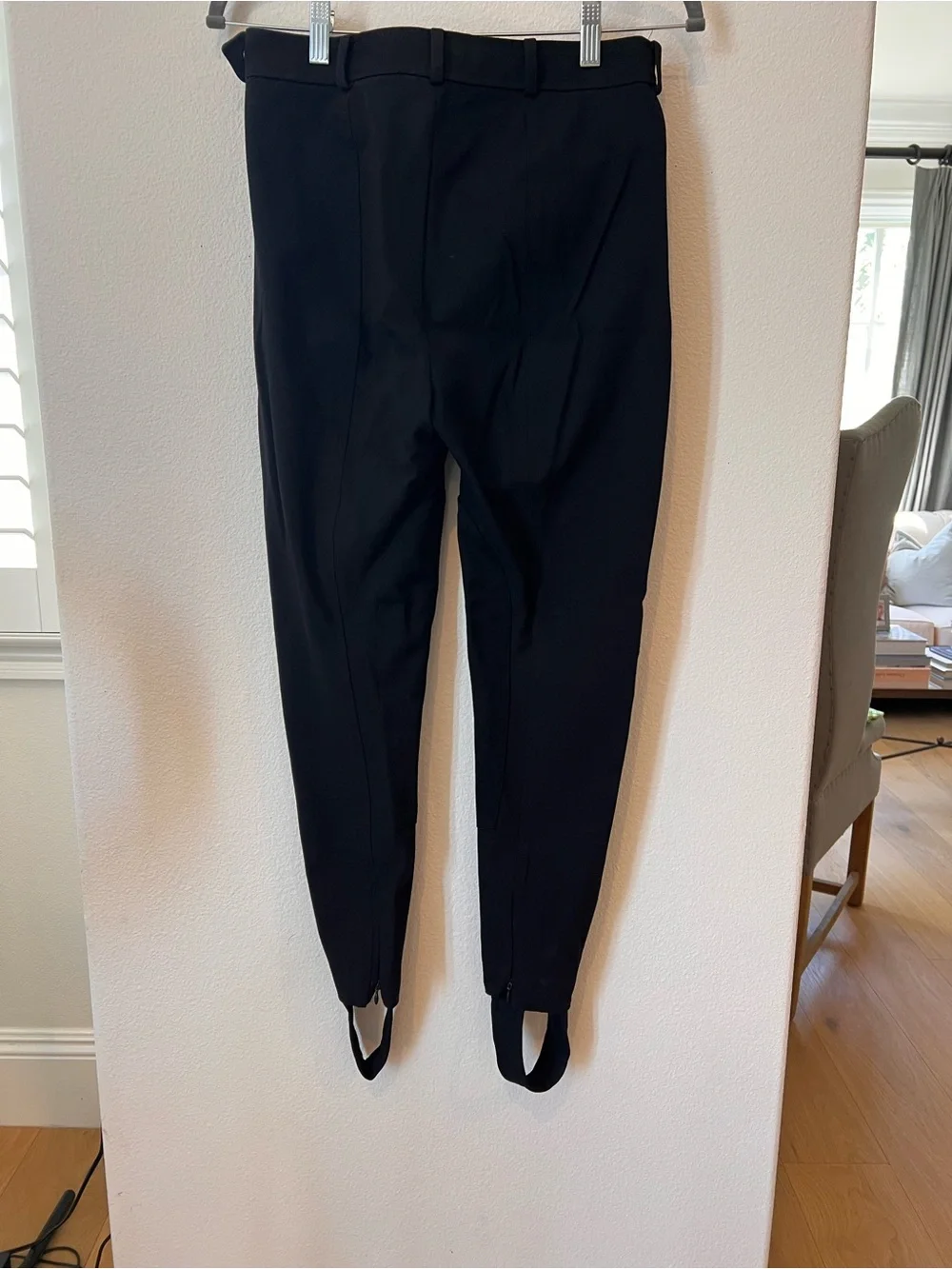 NWOT Tory Burch Stretch Canvas Black Skinny Stirrup Riding Pants Jodhpurs 2 $298